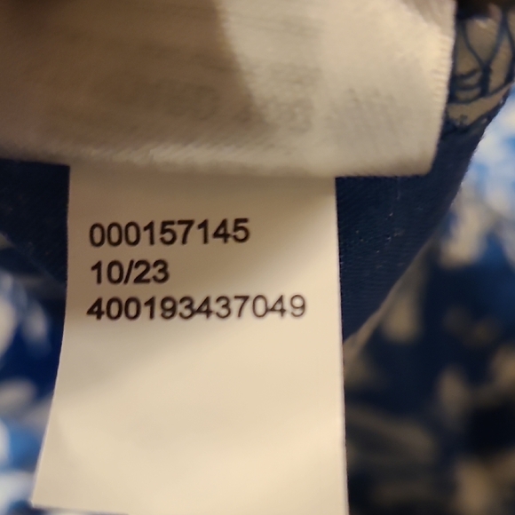 Croft & Barrow Blue and White Floral Smock Sleeveless Dress Large - Picture 11 of 12